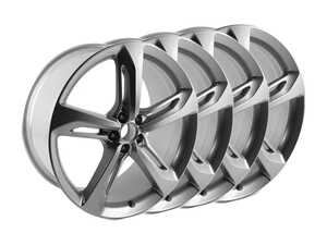 ES#2960381 - 4G8601025ANkt - 21" RS7 5-Spoke Wheels - Set Of Four - 21"x9" ET35 5x112 Silver - Genuine Volkswagen Audi - Audi