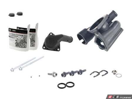 ES#2765882 - G013A8J1GKT2 - Thermostat Replacement Kit - Maintain proper operating temperature with a new thermostat, housings and hardware - Assembled By ECS - Volkswagen