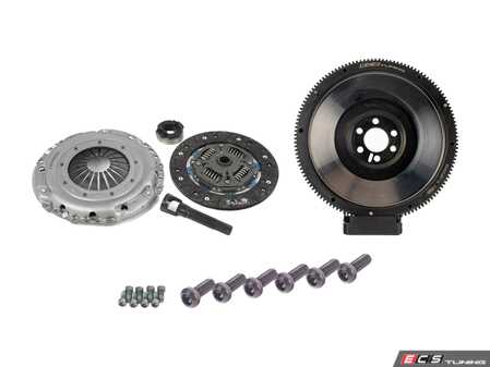 ES#4920805 - 054650la02KT - MK5 07K Single-Mass Flywheel Conversion Kit - Stage 1 - Everything you need to install a lightweight flywheel in your MK5! Featuring an ECS single-mass flywheel, OE LuK clutch kit, and installation hardware. - Assembled By ECS - Volkswagen