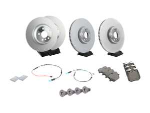 ES#4809686 - 34116875284KT - Front & Rear Brake Service Kit - Includes front & rear brake pads, rotors, pad wear sensors, set screws, and pad paste. - Genuine BMW - BMW