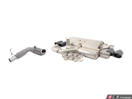 ES#2918102 - TBMK7R7KT - 3" Turbo Back Exhaust System - Resonated - Get that Exhaust tone you've been looking for! Features 3" construction with quad Black Velvet oval tips and a high flow cat. - Milltek Sport - Volkswagen