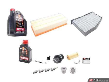 ES#2972260 - 06K115562SVCKT38 - 60k Service Kit  - Includes Motul 5W-40 Synthetic engine oil, Genuine Oil Filter and an ECS billet filter housing - Assembled By ECS - Volkswagen