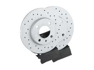 ES#4067091 - 321615301CKT - Front Cross Drilled Brake Rotors - Pair (239x20) - Performance replacement rotors for your car. - Zimmermann - Volkswagen