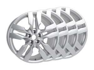 ES#2960465 - 4f0601025atKT - 19" S6 Double 5-Spoke Twist Wheels - Set Of Four - 19"x9" ET52 5x112 Silver - Genuine Volkswagen Audi - Audi