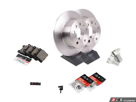 ES#4643682 - 1264230012KT10 - Rear Brake Service Kit - Featuring Brembo rotors, and Brembo Ceramic pads - Assembled By ECS - Mercedes Benz