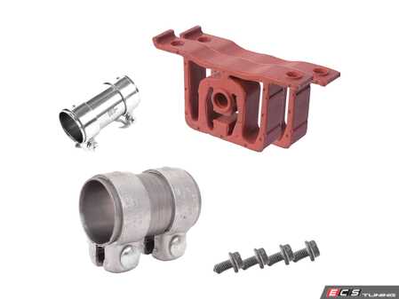ES#2581499 - 1J0253144GKT - ECS Front Muffler Installation Kit - Includes necessary hardware to install center muffler / resonator - Assembled By ECS - Audi Volkswagen