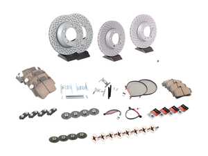 ES#4656823 - 99635140601KT1 - Front & Rear Brake Service Kit - Featuring Zimmerman rotors, and Akebono Euro Ceramic pads - Assembled By ECS - Porsche