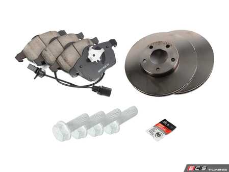 ES#1899324 - 8e0698009 - Front Brake Service Kit - Includes Zimmerman Rotors & ECS DD23 ceramic pads. - Assembled By ECS - Volkswagen