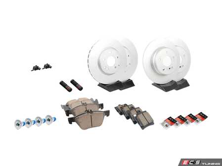 ES#2771570 - 210421251264KT19 - Front & Rear Brake Service Kit - Featuring ATE Rotors And Akebono-Euro Pads - Assembled By ECS - Mercedes Benz