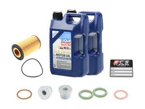 ES#4766048 - 0001803009KT14 - M159 SLS AMG Leichtlauf High Tech Oil Service Kit (5w-40) - Includes Hengst filter and Liqui Moly Leichtlauf High Tech MB 229.5 Spec oil - Assembled By ECS - Mercedes Benz