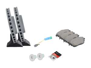 ES#3678593 - 246421261207KT5 - CLA250 Front Brake Service Kit - Featuring Zimmermann Coated Rotors and Zimmermann Brake Pads - Assembled By ECS - Mercedes Benz