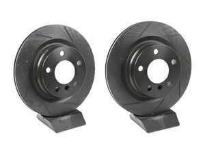 ES#4669005 - 34216792227-S - Rear V5 Slotted Brake Rotors - Set (300x20) - Precision manufactured and featuring a GeoSpec corrosion-resistant coating - ECS - BMW