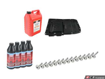 ES#4768355 - 97032102500KT - Porsche 7 Speed PDK Transmission Service Kit  - Includes Hengst Oil Pan with filter & gasket, Liqui Moly Dual Clutch 1800 trans fluid, and hardware. - Assembled By ECS - Porsche