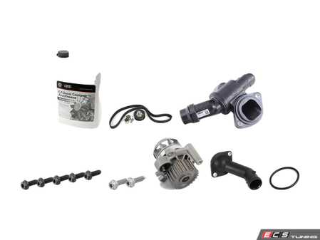 ES#5388396 - 050121113CWTKT1 - Water Pump / Thermostat Kit - Includes everything you need to replace your water pump and thermostat. - Assembled By ECS - Volkswagen