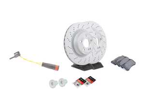 ES#3663547 - 003420622041KT3 - Rear Brake Service Kit  - Featuring Zimmerman rotors and Pagid pads - Assembled By ECS - Mercedes Benz