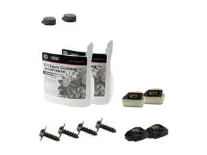 ES#2771044 - 1J0806155EKT3 - Radiator Installation Kit With Radiator Mounts, Hardware and Coolant - When replacing or reinstalling your radiator do not reuse your old, worn radiator mounts. - Genuine Volkswagen Audi - Volkswagen