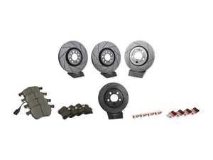 ES#4820235 - 8L0615301-SKT - Perfromance Front & Rear Brake Service Kit - Featuring ECS V5 Slotted Rotors and ECS EP24 "Enthusiast Performance" brake pads. - Assembled By ECS - Audi