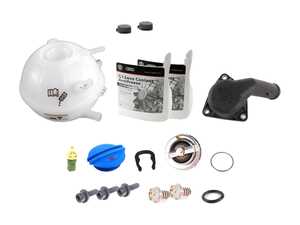 ES#2763573 - 022121113KT2 - Cooling System Refresh Kit - Level 1  - Replace your thermostat, temp sensor, & expansion tank with one kit! - Genuine Volkswagen Audi - Audi