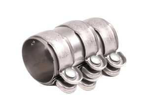 ES#2608227 - 1K0253141PKT4 - Center Muffler / Mid-Section Installation Kit - Includes both clamps to correctly install your new exhaust piece - Genuine Volkswagen Audi - Audi