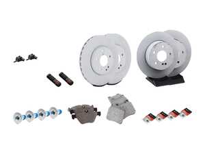 ES#2771569 - 210421251264KT18 - Front & Rear Brake Service Kit - Featuring Genuine Mercedes-Benz Rotors And Pads - Genuine Mercedes Benz - Mercedes Benz