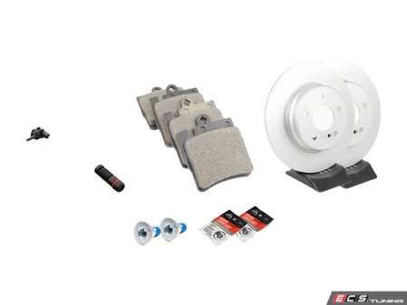 ES#2770456 - 210421251264KT16 - Rear Brake Service Kit - Featuring ATE Rotors And Meyle Ceramic Pads - Assembled By ECS - Mercedes Benz