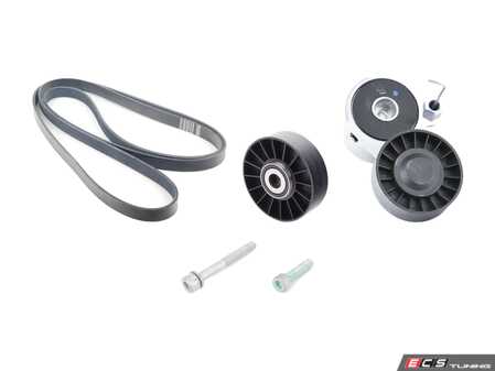 ES#2763129 - 077903133EKT1 - Accessory Belt Kit - Belt service kit includes belt, tensioner, & hardware to keep your belt where it should be! - Assembled By ECS - Audi