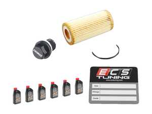 ES#4033462 - 06l115562kt12KT1 - Genuine Oil Service Kit (0w-30) - With Magnetic Drain Plug - Includes 0w-30 Genuine oil, filter, and ECS Magnetic Drain Plug - Assembled By ECS - Volkswagen