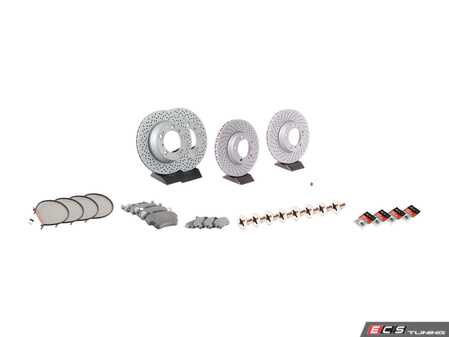 ES#3666509 - 99635140501OEKT5 - Front & Rear Brake Service Kit - Featuring Zimmerman Rotors, and Textar pads - Assembled By ECS - Porsche