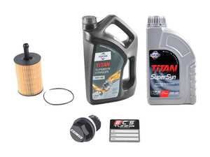 ES#3143760 - 071115562C2KT -  Oil Service Kit - With ECS Magnetic Drain Plug - Includes oil filter and Fuchs 5w-40 oil - Assembled By ECS - Audi Volkswagen