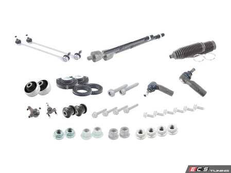 ES#2973165 - 5C0407183AKT3 - Front Suspension Refresh Kit - Stage 2 - Includes tie rod ends, innner tie rods, strut mounts, ball joints, front control arm bushings, sway bar end links and necessary hardware - Assembled By ECS - Volkswagen