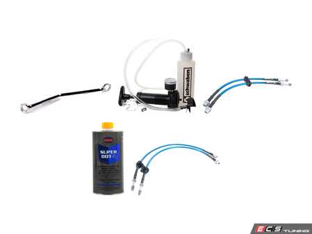 ES#4305479 - 007340lafKT - Turner Stainless Steel Brake Line Replacement Kit  - Front and rear Turner Stainless Steel brake lines with fluid and tools for a complete DIY - Assembled By ECS - BMW
