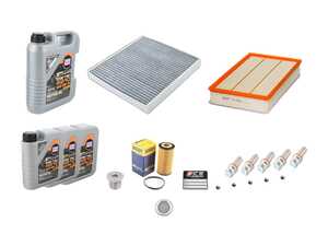 ES#4821654 - 3Q0129620AKT1 - 40k Service Kit - This kit feature genuine, Mann Charcoal Lined Cabin Filter , Mann intake filter, LiqiMoly Top Tec 4210 Oil, Hensgt oil filter, Genuine drain plug, and NGK spark plugs - Assembled By ECS - Audi