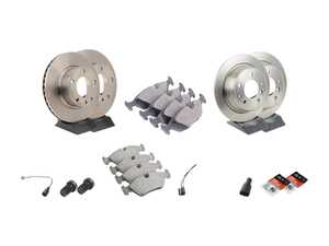 ES#4815714 - 34111161717kt3 - Front & Rear Brake Service Kit - Includes front & rear rotors, pads, wear sensors, and associated hardware. - Assembled By ECS - BMW