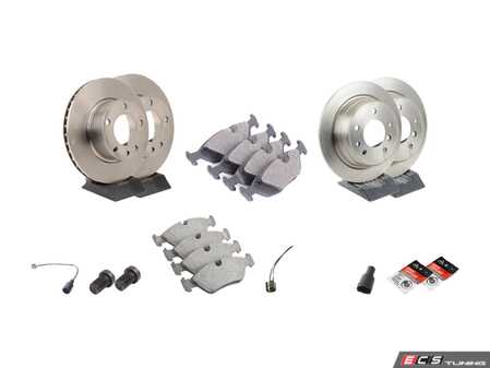 ES#4815714 - 34111161717kt3 - Front & Rear Brake Service Kit - Includes front & rear rotors, pads, wear sensors, and associated hardware. - Assembled By ECS - BMW
