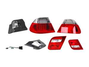 ES#4164600 - 61120153650KT5 - Clear Face Lift Tail Let upgrade kit  - Includes inner and outer tail lights and wiring harness for plug and play install - Genuine BMW - BMW