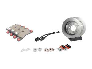 ES#4656991 - 95535240131BKT1 - Rear Brake Service Kit - Featuring Brembo rotors, and Brembo pads - Assembled By ECS - Porsche