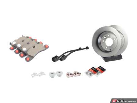 ES#4656991 - 95535240131BKT1 - Rear Brake Service Kit - Featuring Brembo rotors, and Brembo pads - Assembled By ECS - Porsche