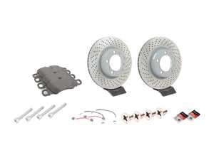 ES#2598564 - 99735140101FOKT - Front Brake Service Kit - Featuring genuine Porsche rotors and Textar brake pads - Assembled By ECS - Porsche
