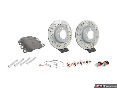 ES#2598564 - 99735140101FOKT - Front Brake Service Kit - Featuring genuine Porsche rotors and Textar brake pads - Assembled By ECS - Porsche