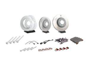 ES#2602491 - 95835140300OEKT - Front & Rear Brake Service Kit - Featuring genuine Porsche rotors and Textar brake pads - Assembled By ECS - Porsche