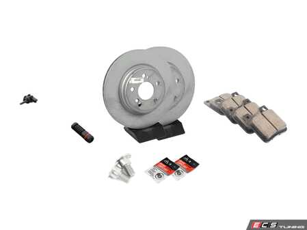 ES#4643614 - 1294230312KT8 - Rear Brake Service Kit - Featuring Zimmerman rotors, and Akebono Euro Ceramic pads - Assembled By ECS - Mercedes Benz