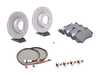 ES#2598363 - 99635140501FPKT2 - Performance Front Brake Service Kit - Featuring Zimmerman Z-Coated rotors and Hawk HPS brake pads  - Assembled By ECS - Porsche