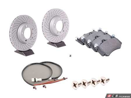 ES#2598363 - 99635140501FPKT2 - Performance Front Brake Service Kit - Featuring Zimmerman Z-Coated rotors and Hawk HPS brake pads  - Assembled By ECS - Porsche