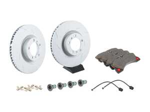ES#4658230 - 97035140400ZKT2 - Front Brake Service Kit - Featuring Zimmerman rotors, and Textar pads - Assembled By ECS - Porsche