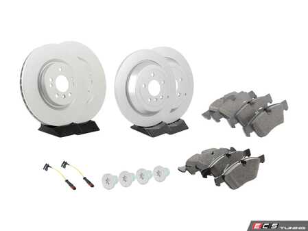 ES#3022757 - W251FRBRAKEKT2 - Front & Rear Brake Service Kit - Featuring Meyle Rotors And Genuine Mercedes-Benz Pads - Assembled By ECS - Mercedes Benz