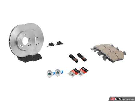 ES#2770969 - 004420022067KT6 - Front Brake Service Kit - Featuring ATE Rotors And Akebono-Euro Pads - Assembled By ECS - Mercedes Benz