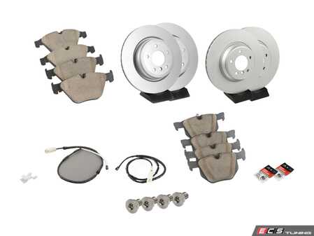 ES#4815879 - 34116855000RPKT7 - Front & Rear Brake Service Kit - Includes ECS V5 rotors and ECS DD23 ceramic pads. - Assembled By ECS - BMW