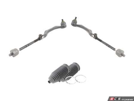 ES#4350613 - 32106778548KT - Tie Rod Full Section And Boots - Left And Right Side Kit  - Repair your MINI steering clunk, boots, and hardware - Assembled By ECS - MINI