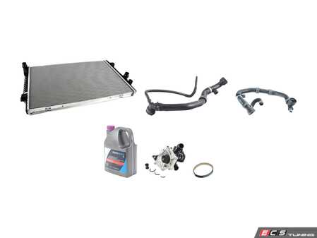 ES#3979162 - 5q0122101gs4KT - Cooling System Refresh Kit - Level 2 - This entry level kit includes thermostat, waterpump, radiator, complete upper & lower radiator hoses and coolant - Assembled By ECS - Volkswagen