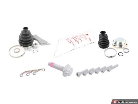 ES#3690869 - 1k0407357dktKT - CV Joint Refresh Kit - Includes both boots and hardware to service one axle. - Assembled By ECS - Volkswagen